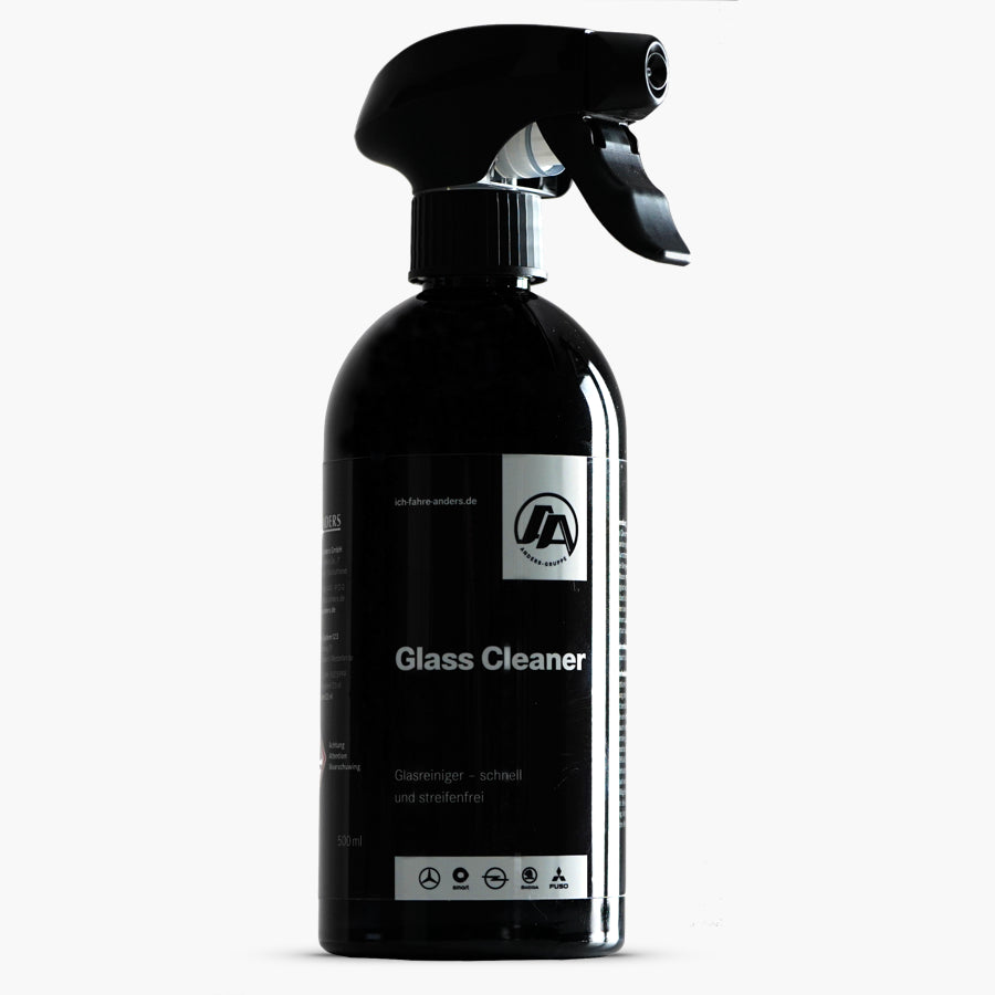 meinandersTV Glass Cleaner Flasche mit Sprühkopf, Produktbild mit weißen Hintergrund