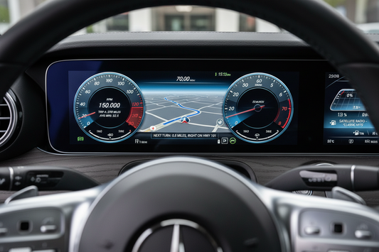 Informationen im Tacho anzeigen lassen – Mercedes digitaler Instrumentencluster