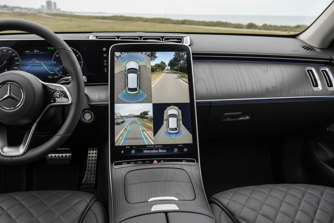 Verschiedene Kameraperspektiven – 360° Kamera im Mercedes nutzen