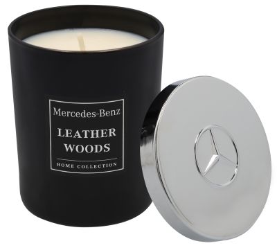 Duftkerze, Leather Woods, 180 g