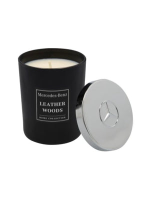 Duftkerze, Leather Woods, 180 g