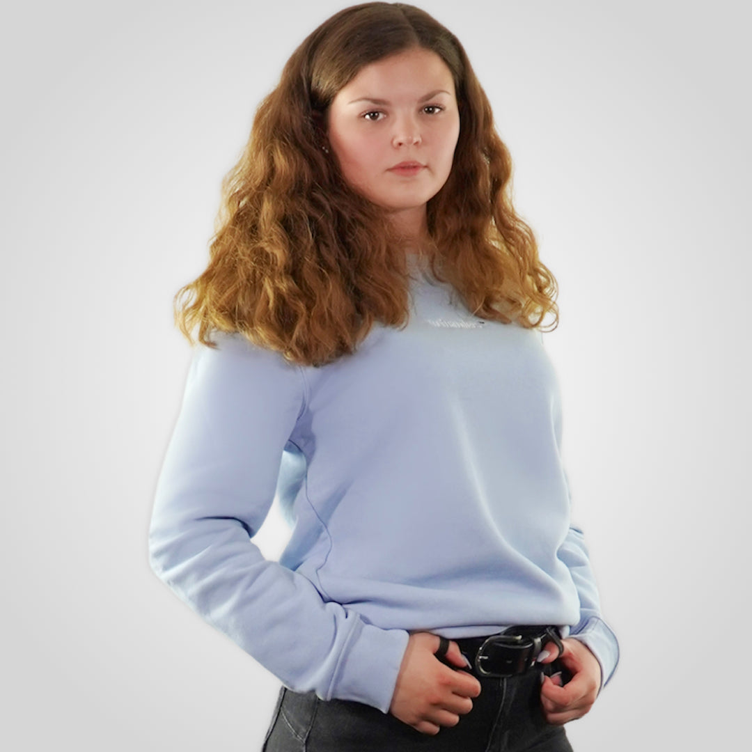 meinandersTV Sweater blau weiblich vorne 