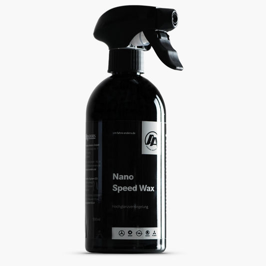 meinandersTV Nano Speed Wax Flasche mit Sprühkopf, Produktbild auf weißen Hintergrund