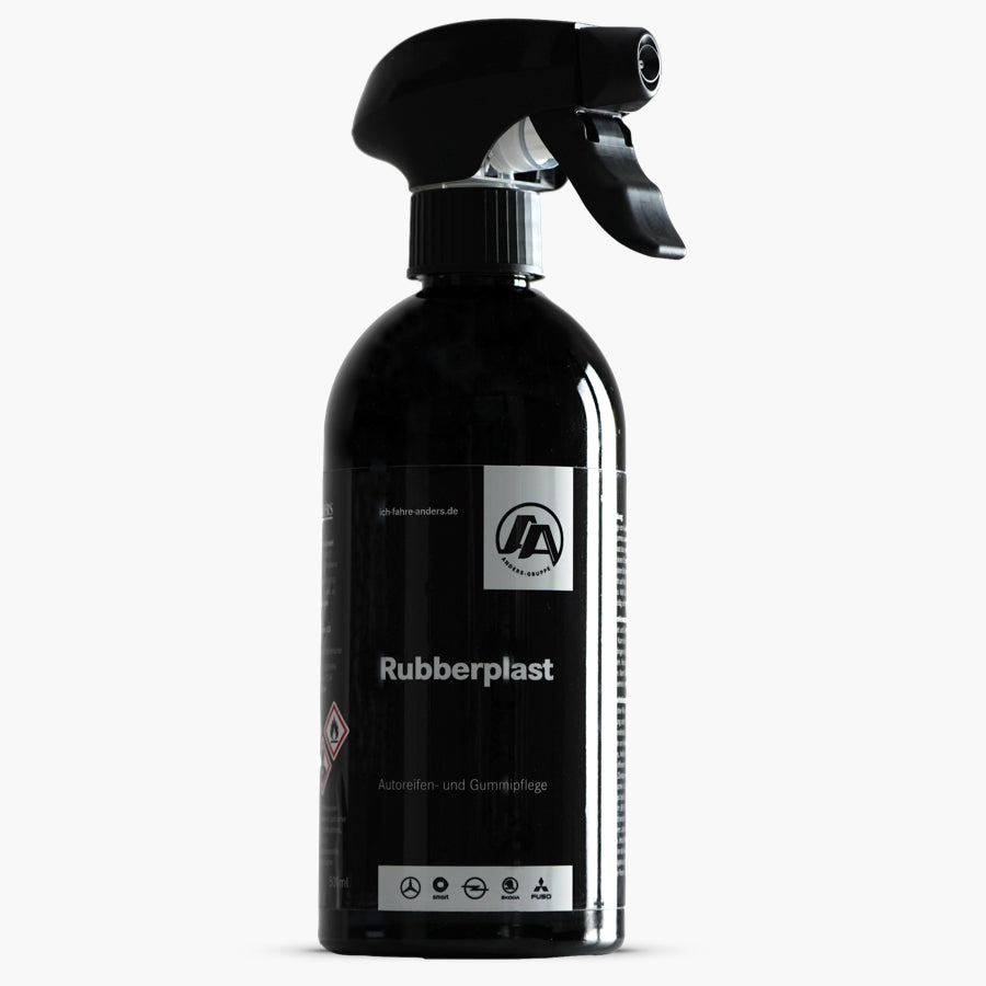 meinandersTV Rubberplast Flasche mit Sprühkopf, Produktbild auf weißen Hintergrund
